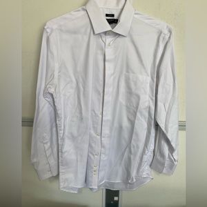 Men’s long sleeve white button up